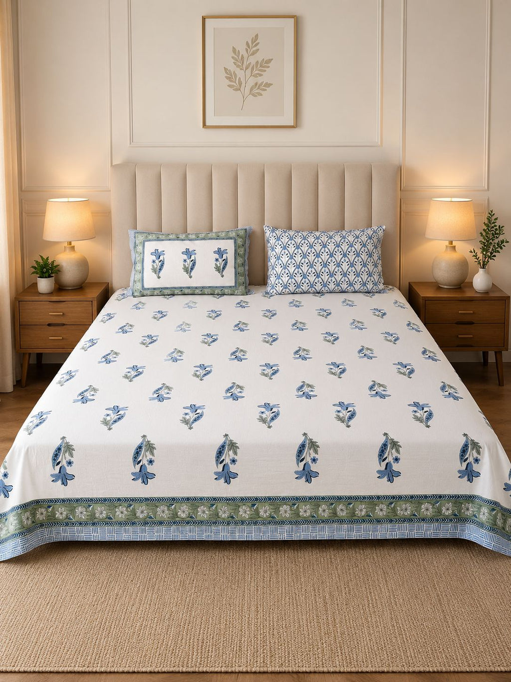 Neelkamal - Cotton Bedsheet with pillow covers Double Bedsheet