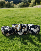 Navy Blue Crane Print Quilted Travel Bag Set