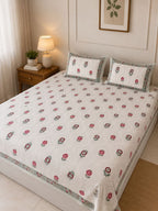 Gulbano - Cotton Bedsheet with pillow covers Double Bedsheet