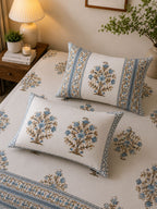 Neel pushp - Cotton Bedsheet with pillow covers Double Bedsheet
