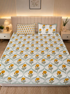 Gendafool - Cotton Bedsheet with pillow covers Double Bedsheet