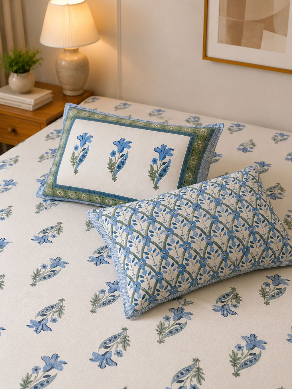 Neelkamal - Cotton Bedsheet with pillow covers Double Bedsheet
