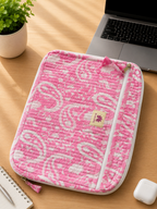 Premium Handcrafted Pink Quilted Laptop Sleeve