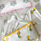 Elephant & Giraffe Kids Block Print Bedsheet Combo – Set of 2