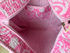 Premium Handcrafted Pink Quilted Cotton Tote Bag