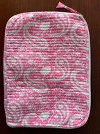 Premium Handcrafted Pink Quilted Laptop Sleeve