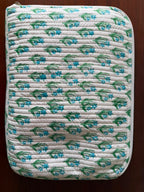 Premium Hand Block Printed Cotton Quilted Laptop Sleeve
