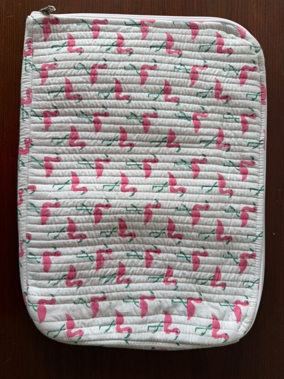 Pink Flamingo Quilted Laptop Sleeve